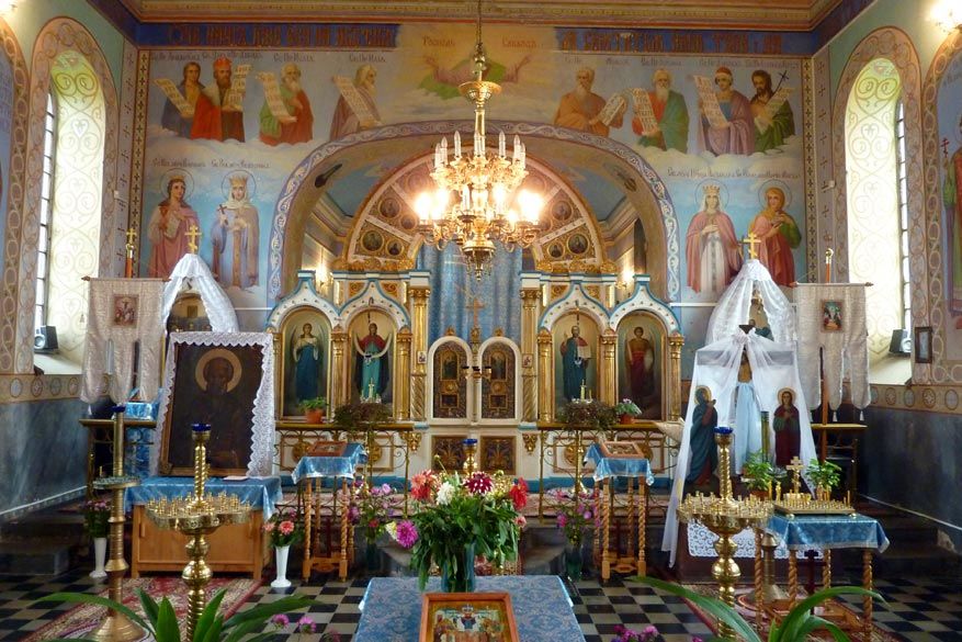 De fresco's in de orthodoxe kerk in Liszna zijn indrukwekkend. © Bruno Loockx