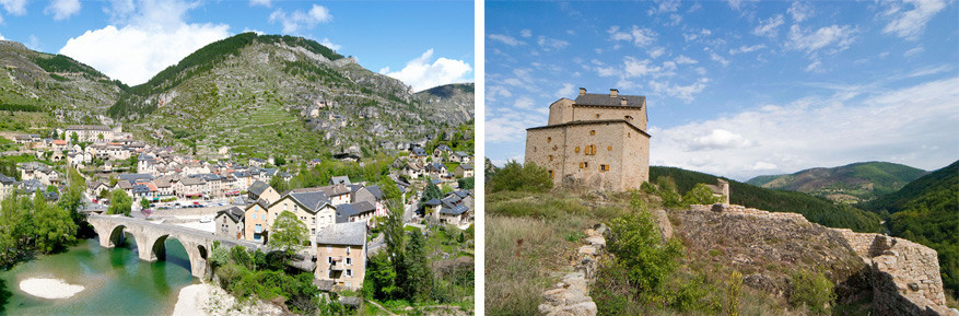 Pittoreske dorpjes en historische kastelen vormen het decor in Lorzère en Aveyron. © Toerisme Lozère