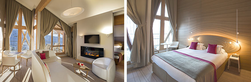 Club Med in Val Thorens: ruime kamers met balkon