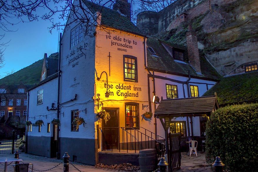 Nottingham: de oudste pub van Engeland is Ye Old Trip to Jerusalem