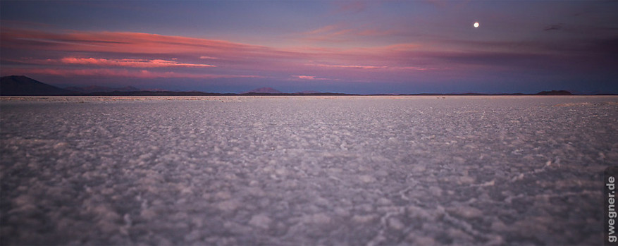 De zoutmeren van Salar de Uyuni om vier uur in de ochtend