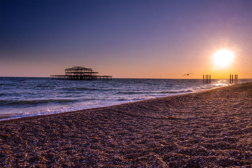Brighton: het geraamte van West Pier