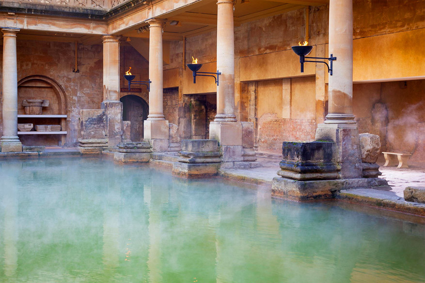 Bath: de Romeinse Baden. © Anthony Brown