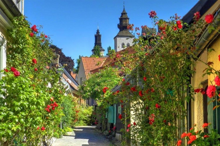 Visby, Zweden: op het Zweedse eiland Gotland staat Visby bekend als een populaire zomerbestemming bij de Scandinaviërs. Het zou ook een van de best bewaarde middeleeuwse stadjes zijn van Scandinavië compleet met UNESCO Werelderfgoedsite. © Christian Jull