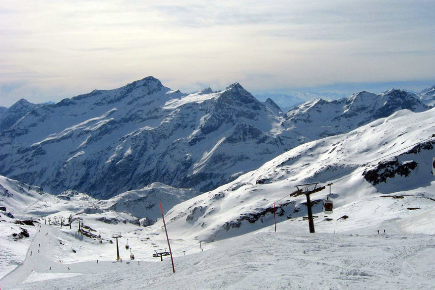 200 km aan skipistes kan je vinden in Monterosa Ski © Wikimedia Commons