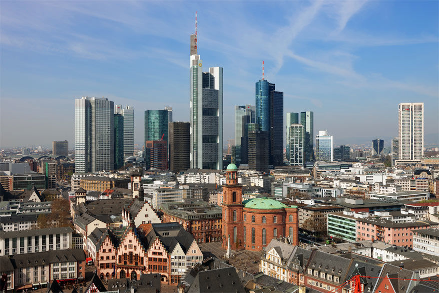 Frankfurt is een stad van contrasten