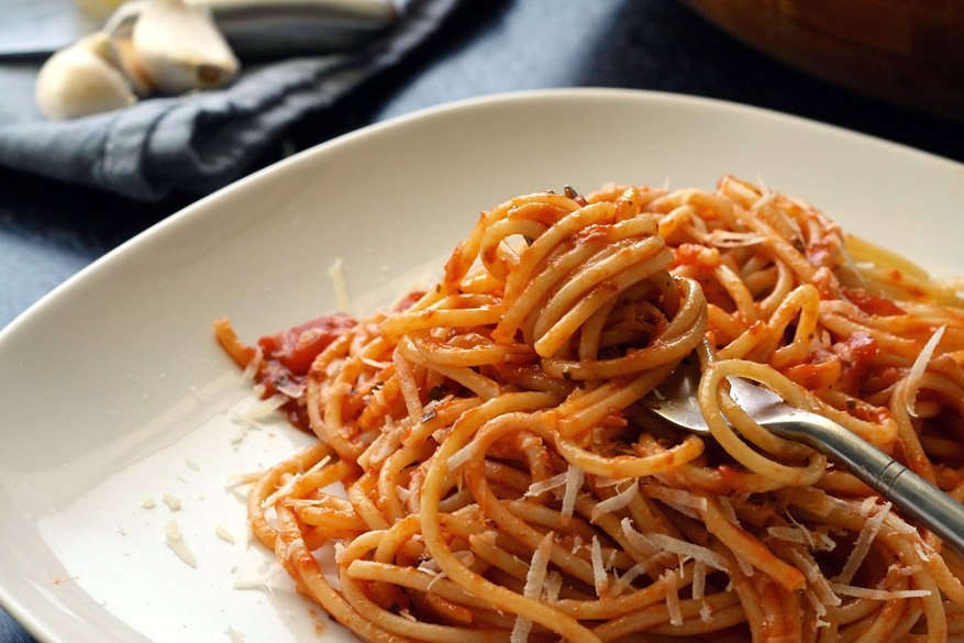 Campania in Italië is de beste plek om spaghetti te proeven.