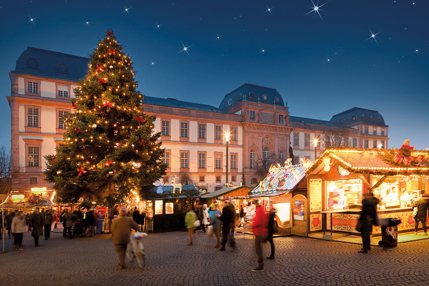 De kerstmarkt in Darmstadt: met de hele familie proeven van Europa