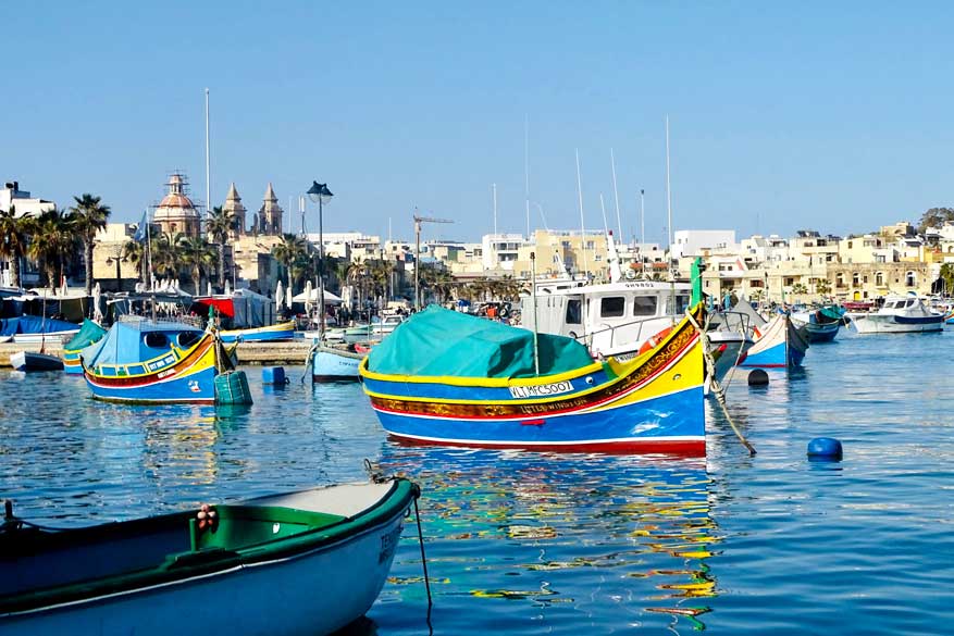 vissersdorpje Maraxlokk op Malta