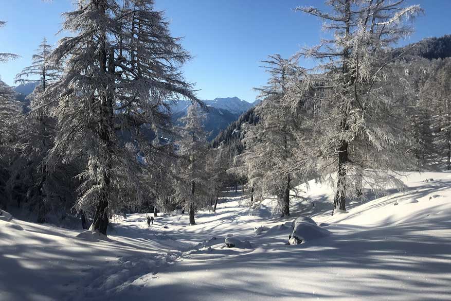 Sneeuwschoenwandelen in het Zwitserse Verbier